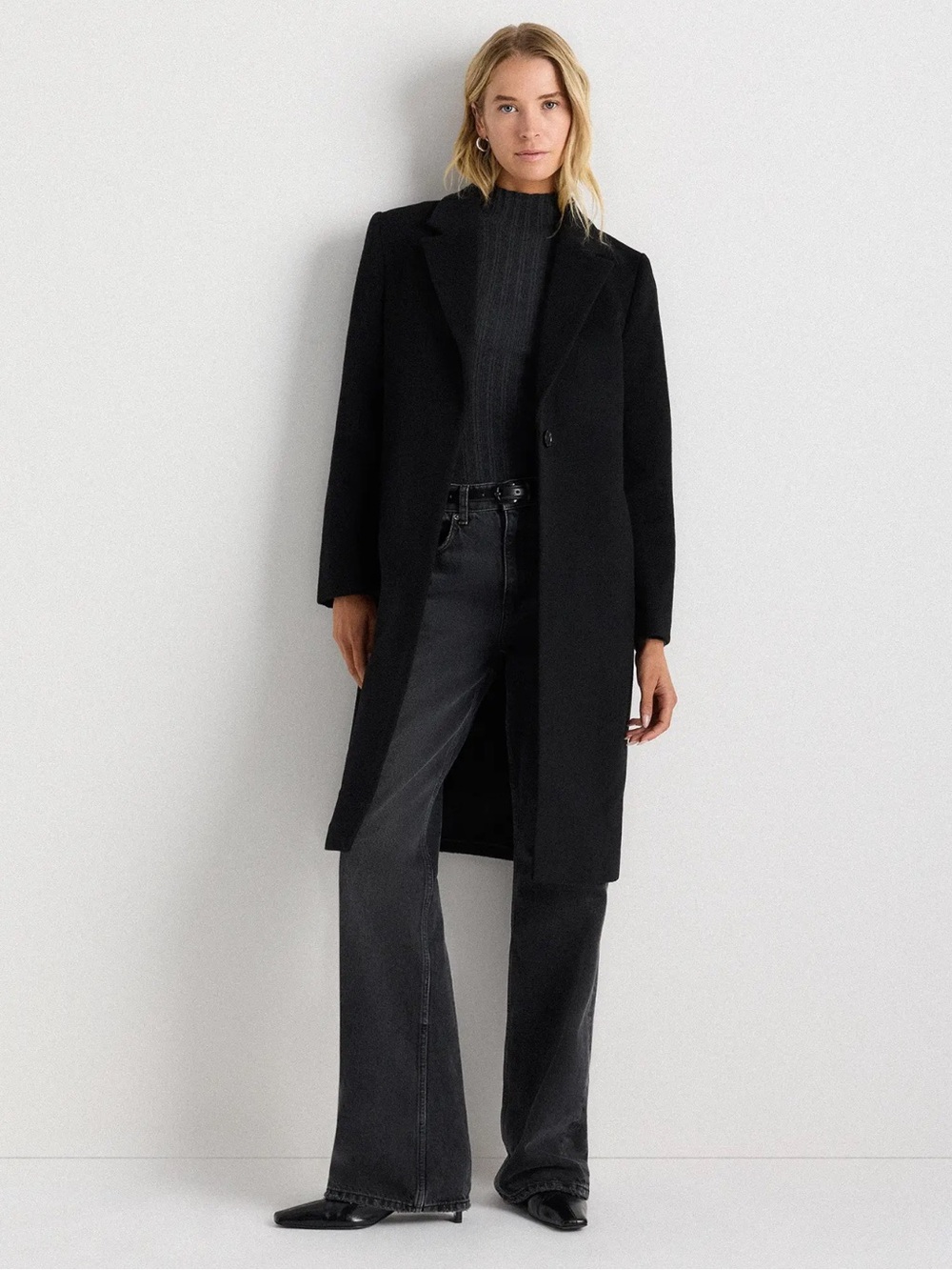 Quince Wool Cashmere Single - Breasted Coat